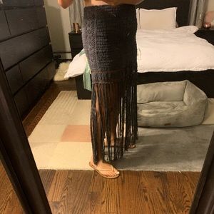 free people fringe skirt